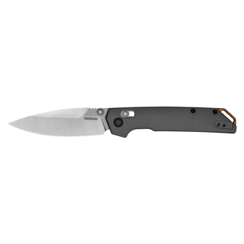 Kershaw 2038 Iridium DuraLock KVT Folding Knife - 3.4" D2 Two-Tone Spear Point Blade, Gray Aluminum Handles, Reversible Clip